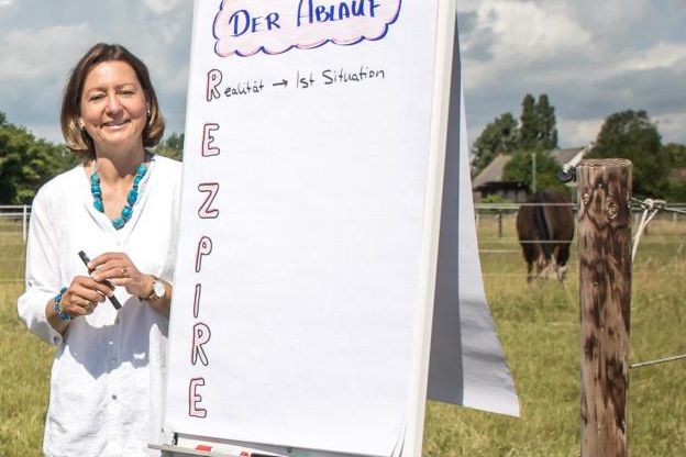 Kommunikations-Psychologie, Dozentin, Frau am Flipchart